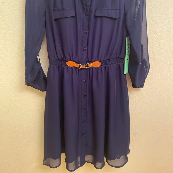 always indigo | Dresses | Sheer Button Down Dress | Poshmark